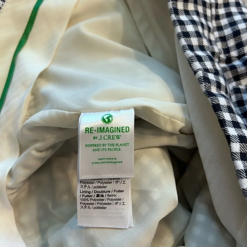 J.Crew, Hayden Kickout Cropped Pant, Size 8 in Gingham